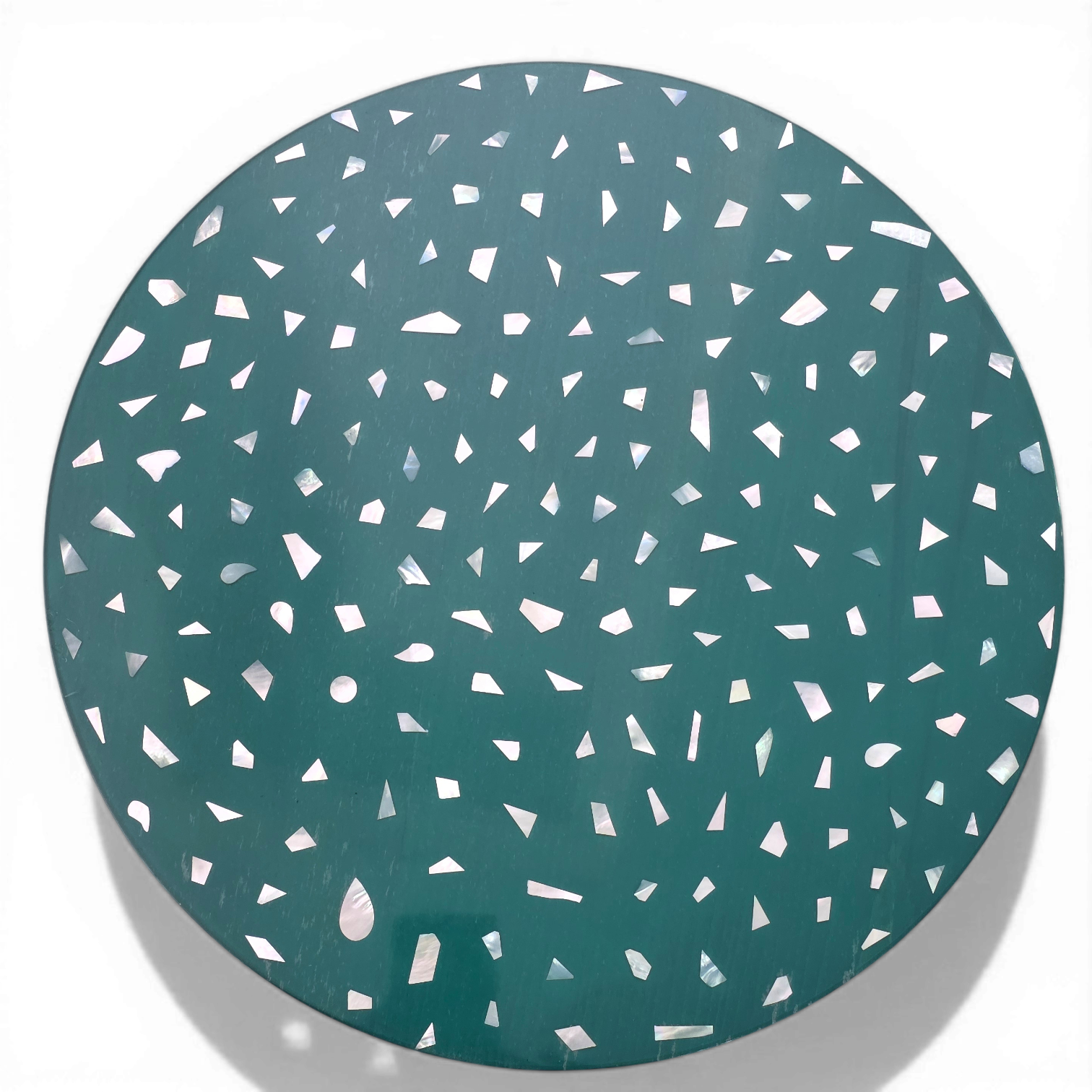 Artistic Msadaf Accent Green Table special Coffee design