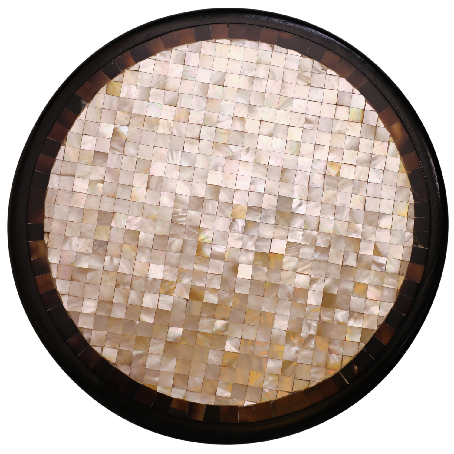 Artistic Seashell Mosaic Column - Handcrafted Decorative Support (80 cm)