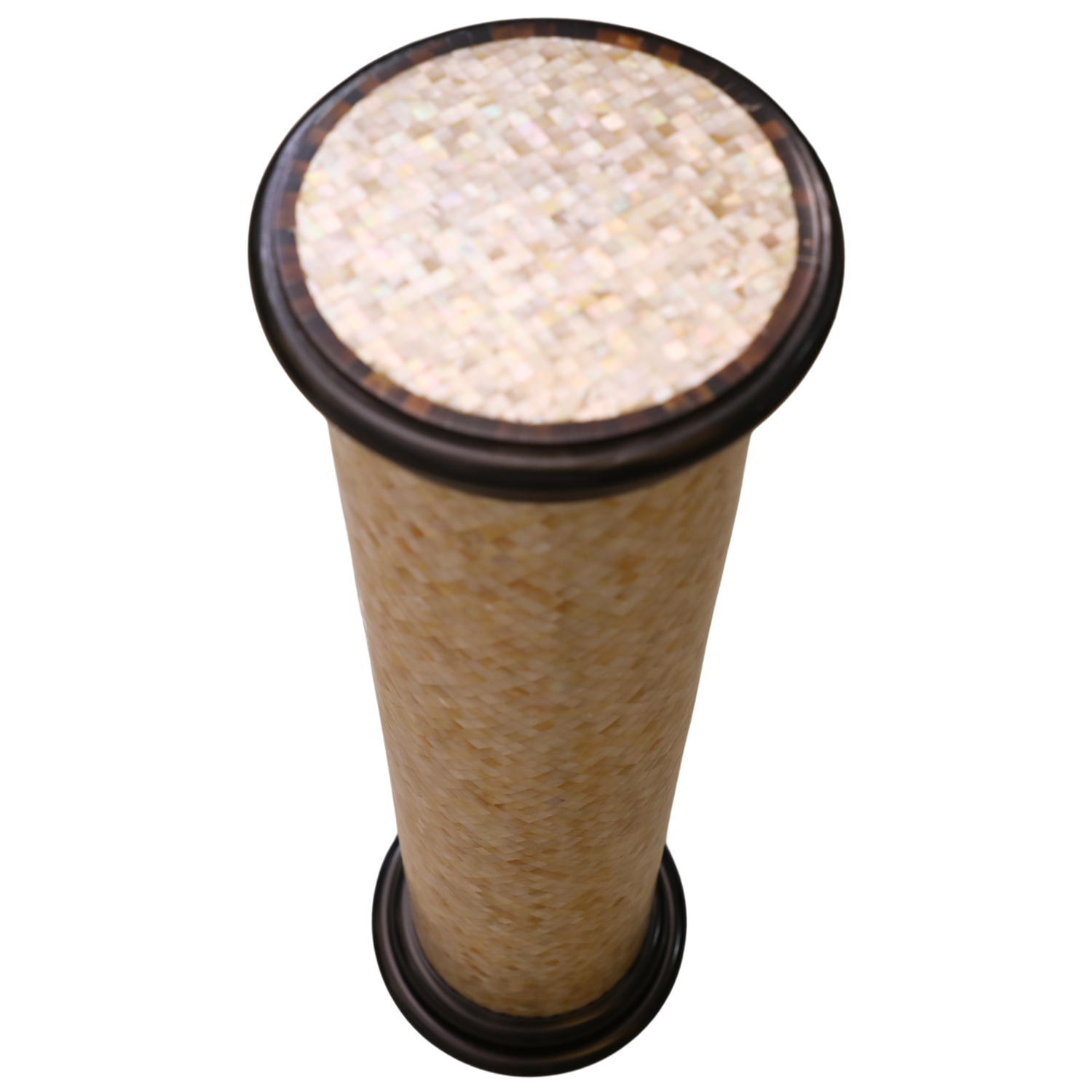 Artistic Seashell Mosaic Column - Handcrafted Decorative Support (80 cm)