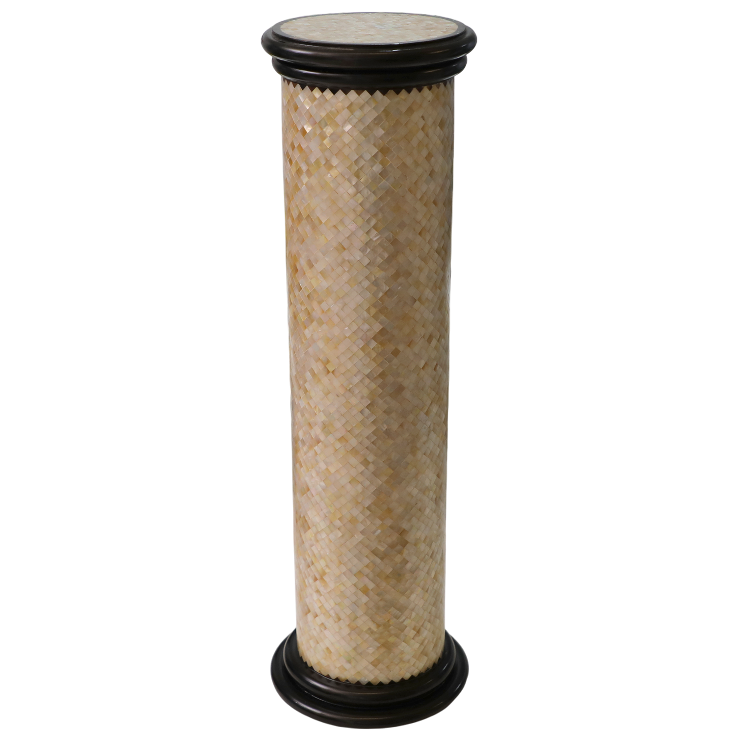 Artistic Seashell Mosaic Column - Handcrafted Decorative Support (80 cm)