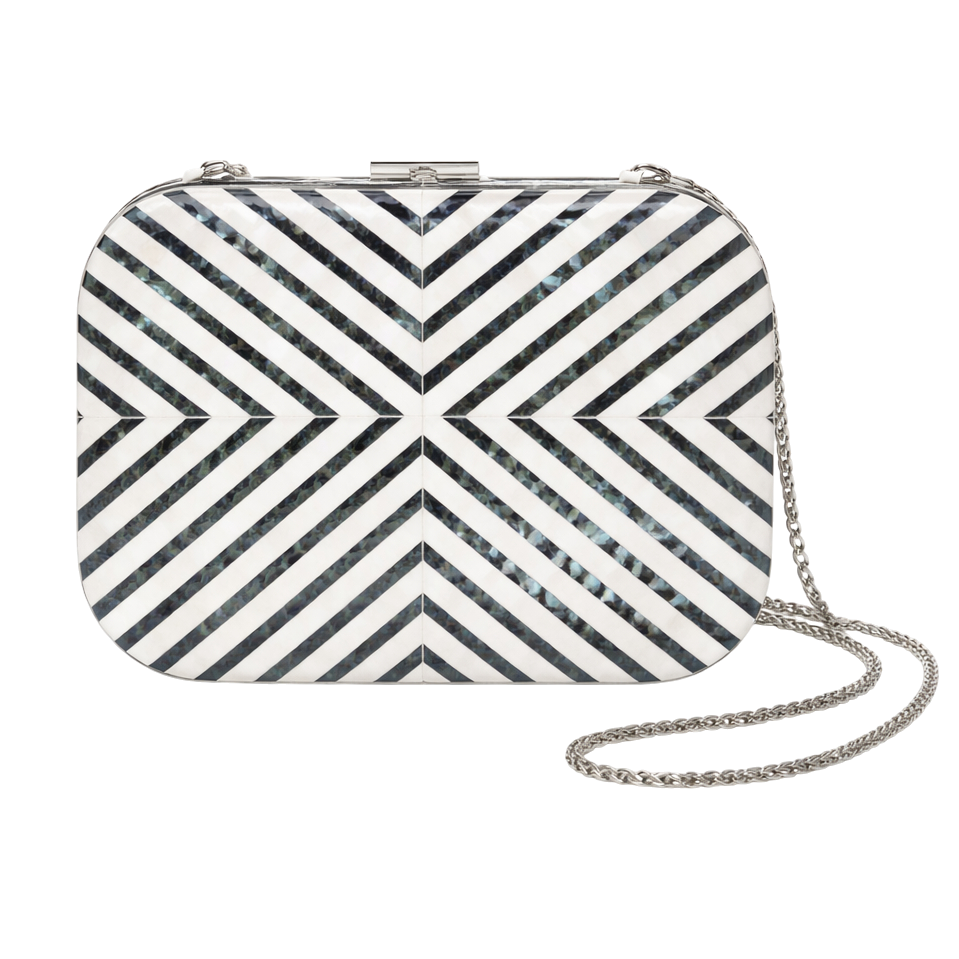 Claven Msadaf Special Women’s Bag – Handcrafted Mother-of-Pearl Chevron Evening Clutch