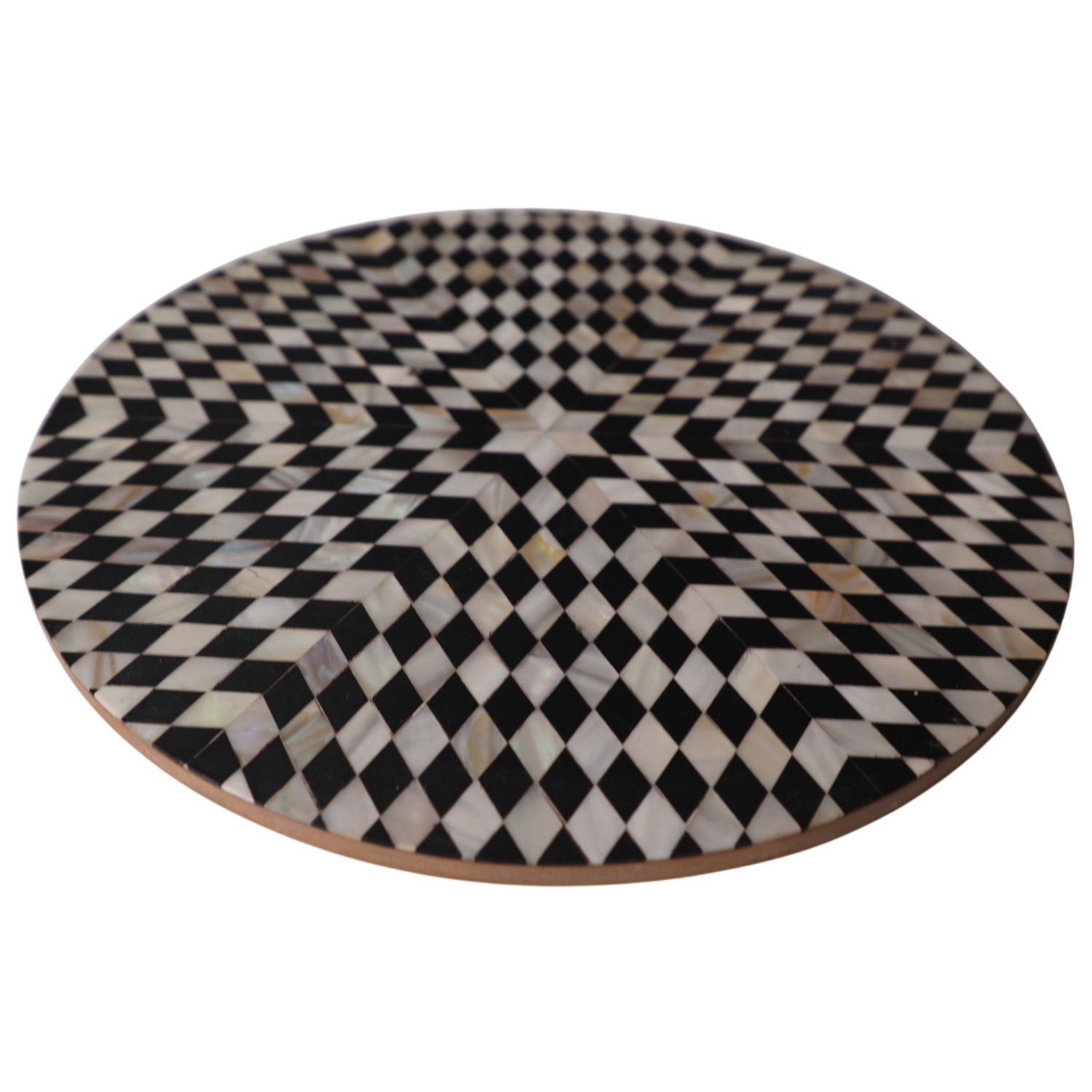 Decorative Msadaf 40cm – Black & White Illusion Pattern