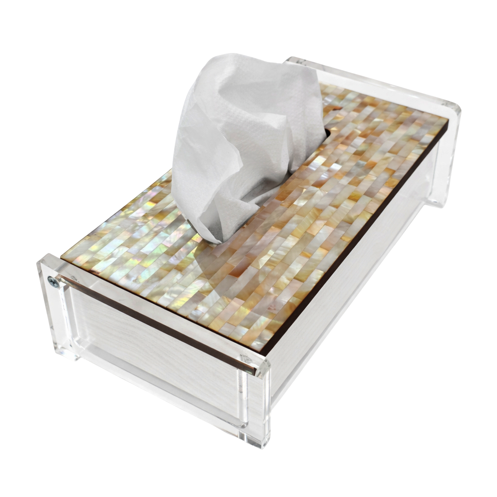 Lozago Msadaf Pearl Facial Tissue Holder – Elegant Rectangular Design