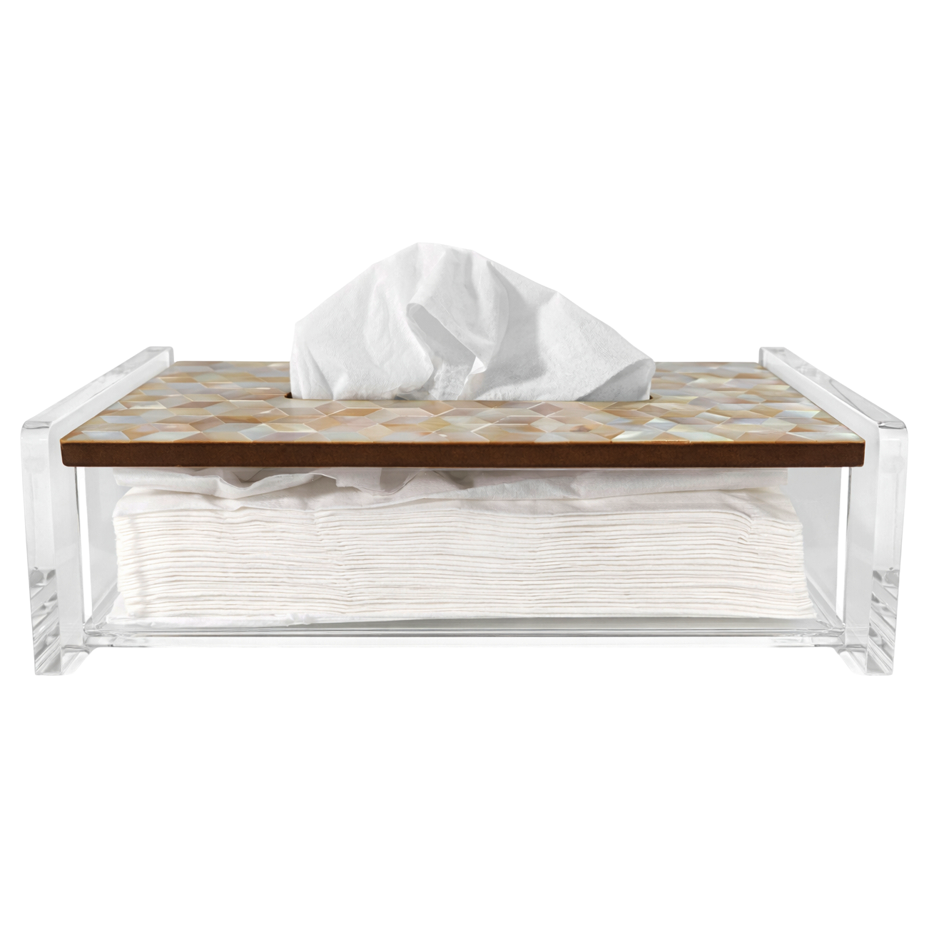 Lozongo Msadaf Pearl Facial Tissue Holder – Elegant Rectangular Design