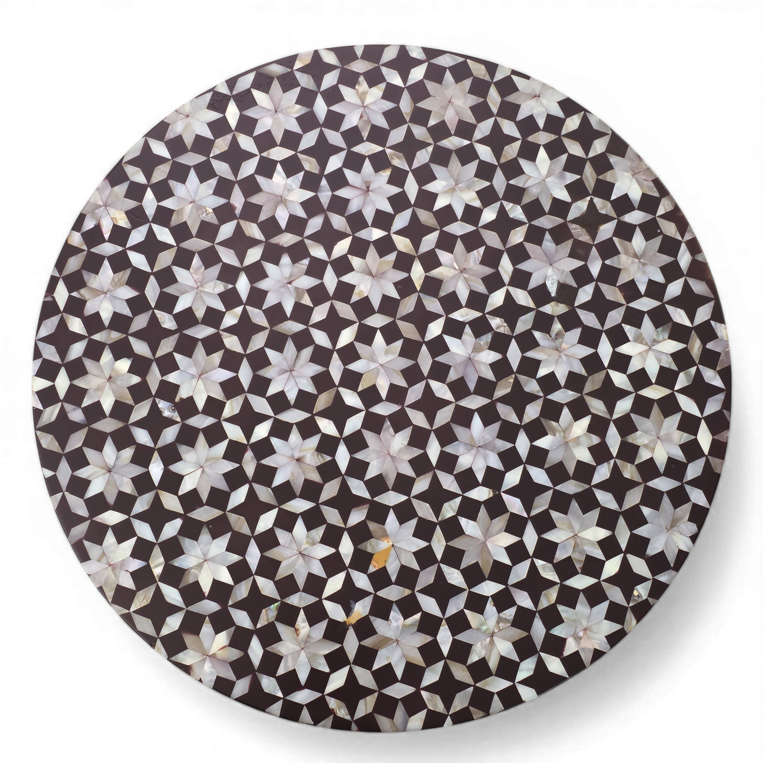 Luxury Starburst Msadaf Side Table Handcrafted Mother of Pearl Mosaic Coffee Table