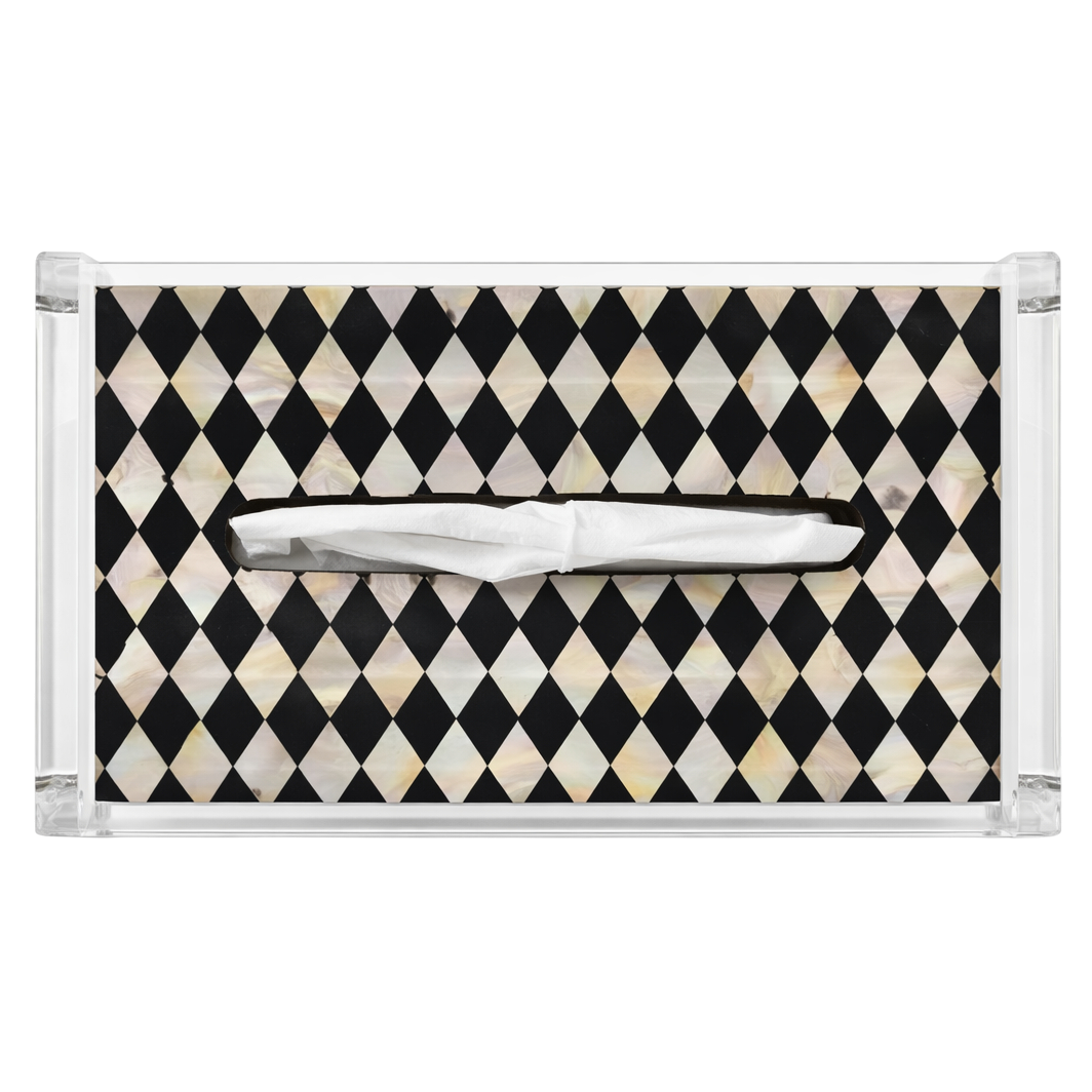 Recto Pearl Facial Tissue Holder – Handcrafted Mother-of-Pearl Luxury Cover