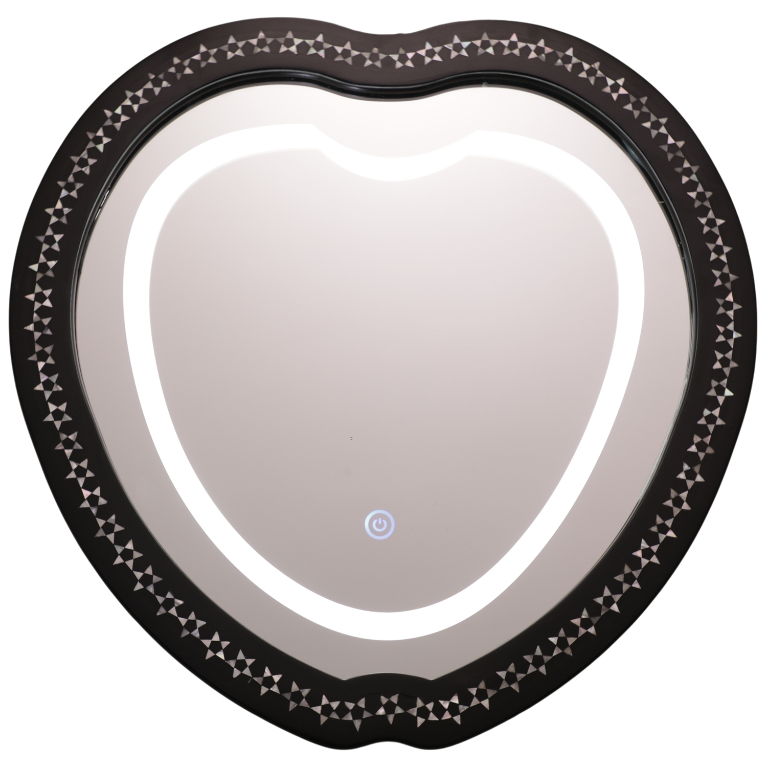 Romantic Black Lighting mirror Heart