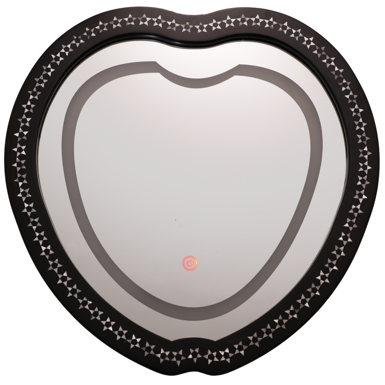 Romantic Black Lighting mirror Heart