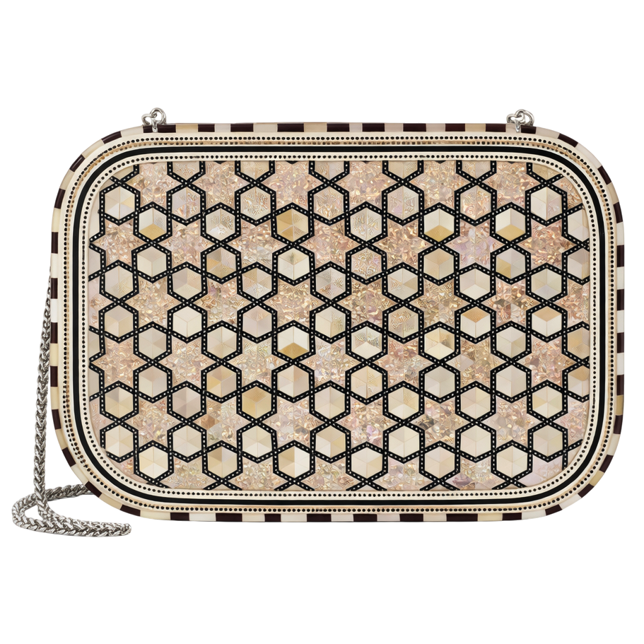 Rondi Msadaf Special Women’s Bag – Handcrafted Mother-of-Pearl Rectangular Evening Clutch