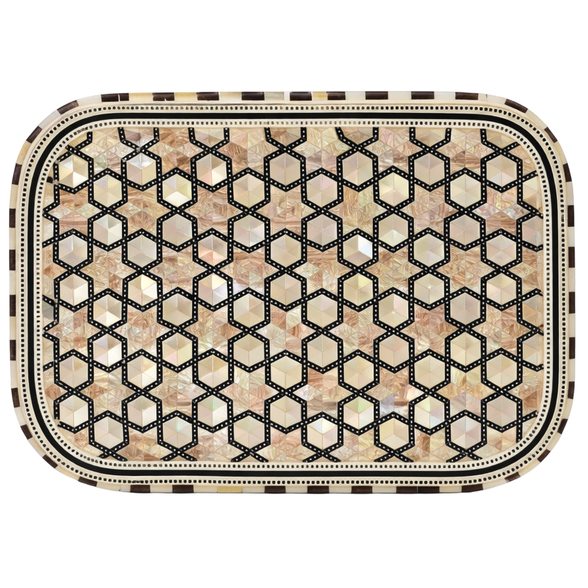 Rondi Msadaf Special Women’s Bag – Handcrafted Mother-of-Pearl Rectangular Evening Clutch