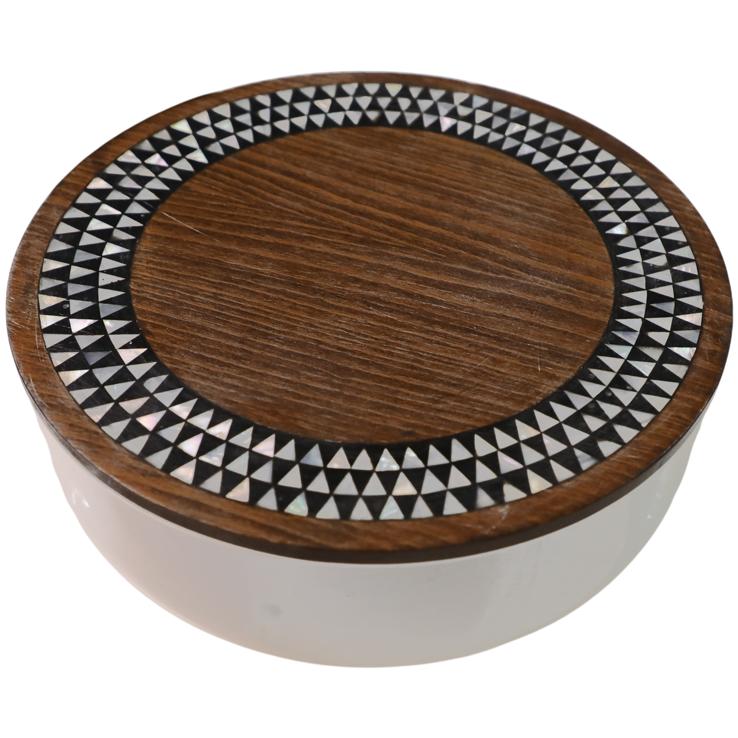 Zakharif 2 Wooden Inlaid Lid – 20 cm Decorative Food Holder