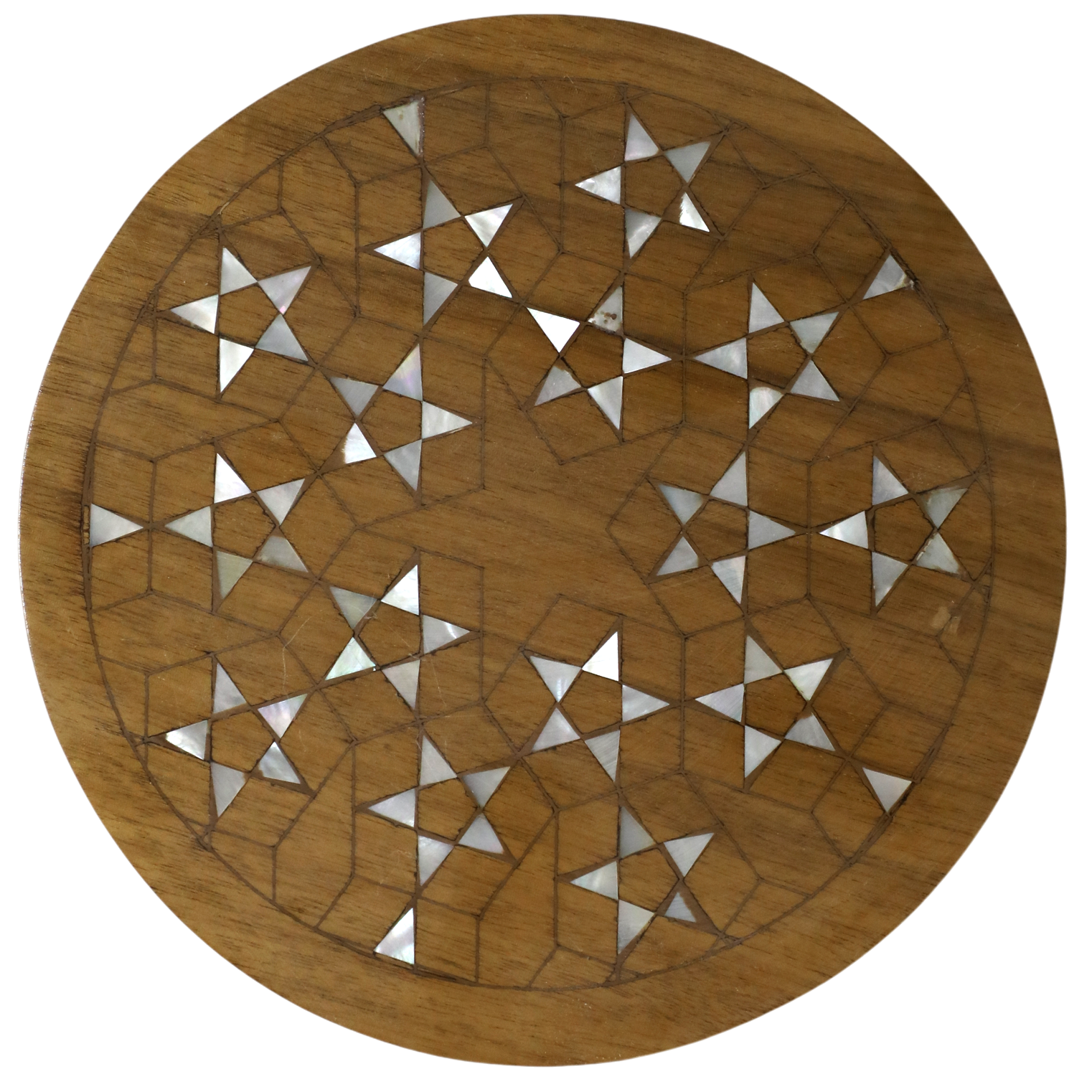 Zakharif 4 Wooden Inlaid Lid – 15 cm Decorative Food Holder