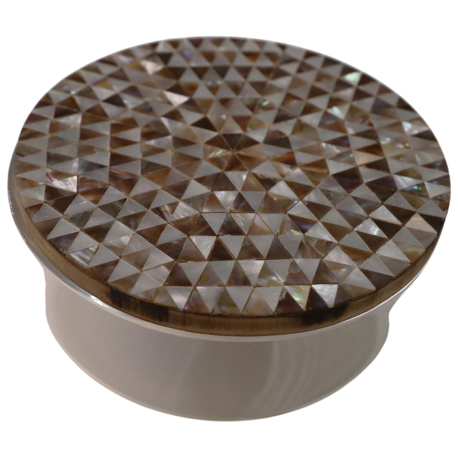 Zakharif 8 Wooden Inlaid Lid – 15 cm Decorative Food Holder